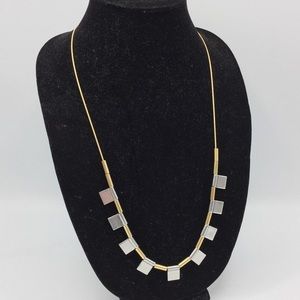 Madewell Silver and Gold Long Charm Necklace